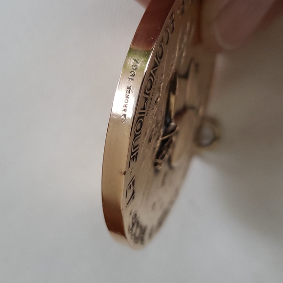 VTG midcentury Pendant/Coin/Medallion, Transatlantic Service France, 1967 - Picture 5 of 9